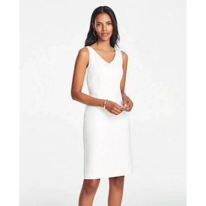 Ann Taylor White Sleeveless Dress